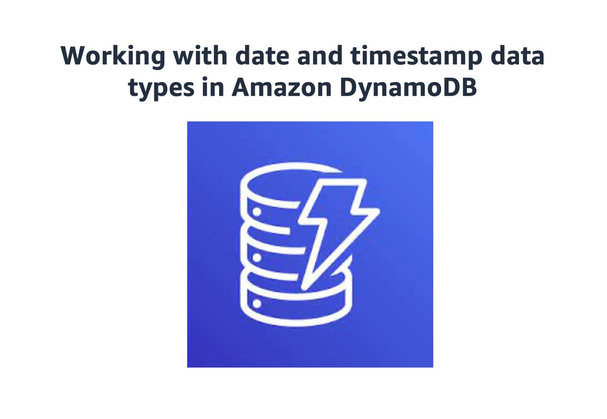 Amazon DynamoDB customers often need to work with dates and times in DynamoDB tables. Querying tables on the basis of year, month, day, or even hours and 

#AWS #AWSBlog #Serverless #Cloud #CloudComputing #AmazonWebServices #DynamoDB go.aws/3NlPKB4