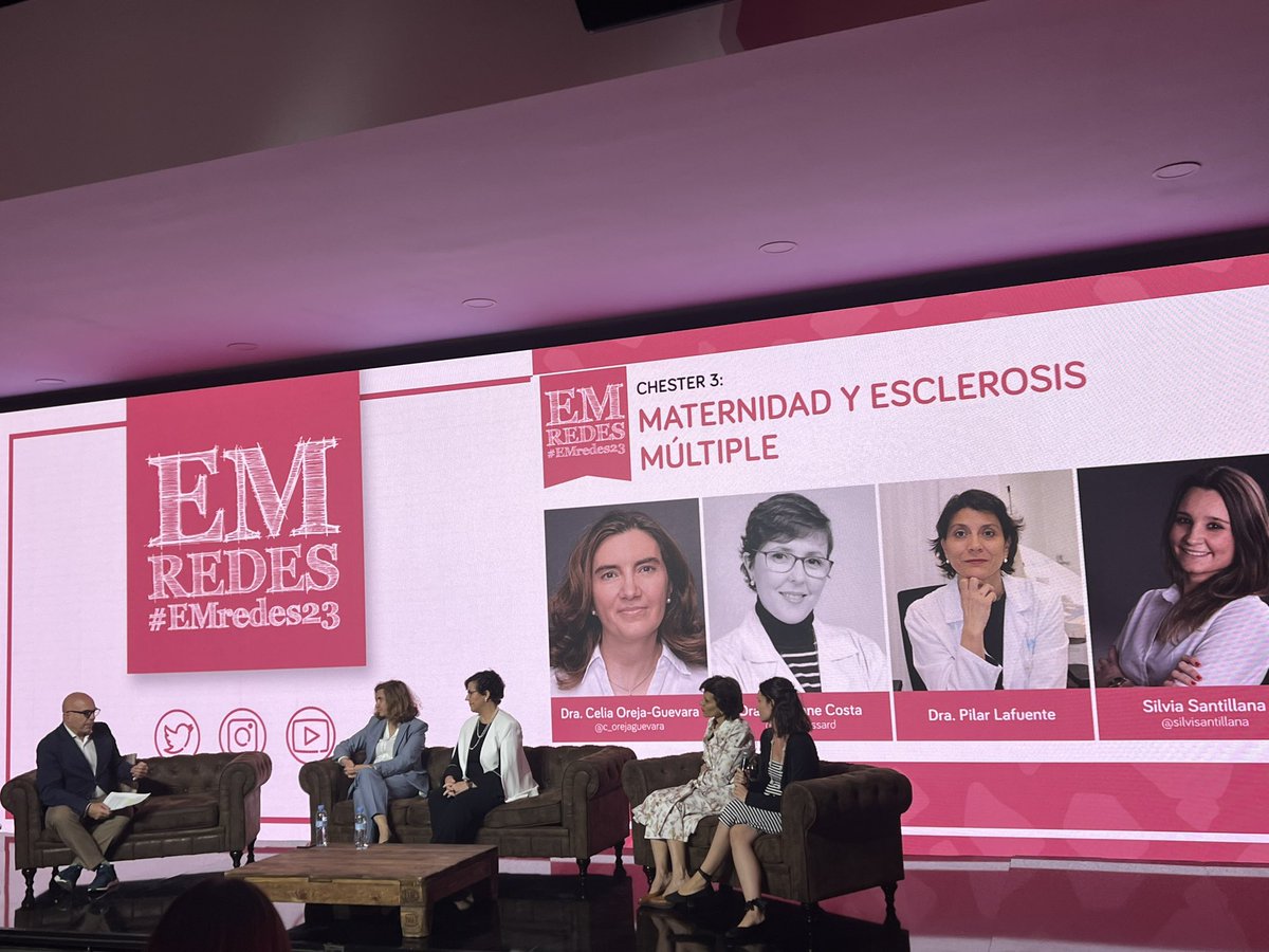 Las mujeres con #esclerosismúltiple pueden ser madres sin ningún problema. 
Pero es fundamental la planificación por los tratamientos y que la #paciente esté estable sin brotes durante 2 años Dra. <a href="/C_OrejaGuevara/">Celia Oreja-Guevara</a> en #EMredes23 <a href="/em_redes/">EMredes</a> 
Chester 3 Maternidad y EM