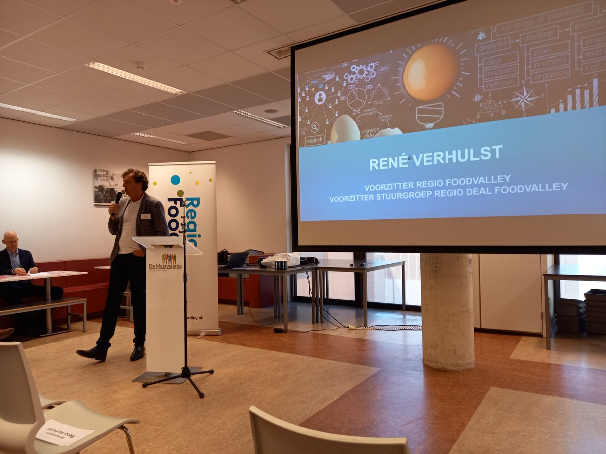 Opening van de regiotour langs bedrijven uit de Food Valley door René Verhulst.