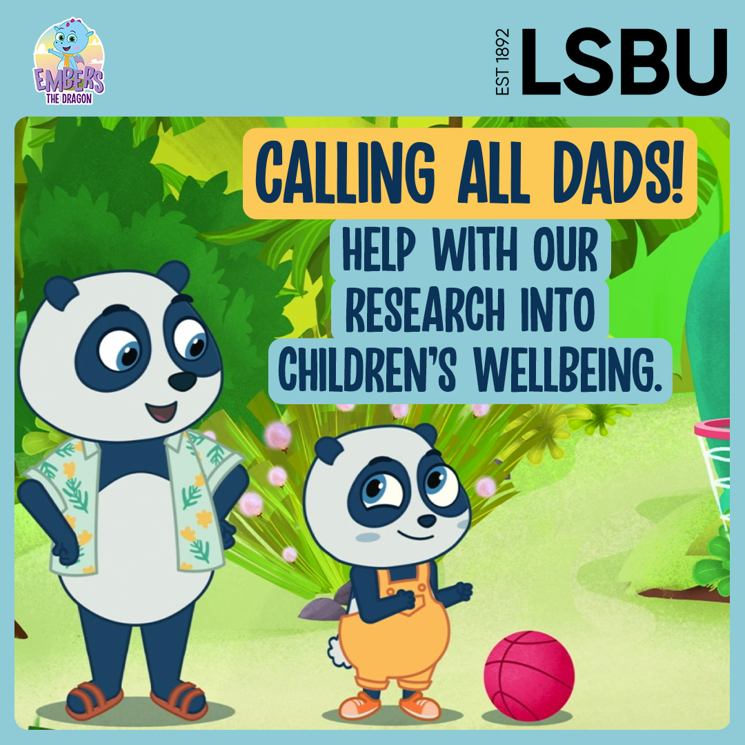 Calling all dads of under fives 📣 

With <a href="/LSBU/">London South Bank University - LSBU</a> we're looking for your help with research into little one's emotional well-being. 

You'll be reimbursed £25 for each 2 hour meeting. Drop us a direct message if you're interested in being a part of this #research group. #DadLife