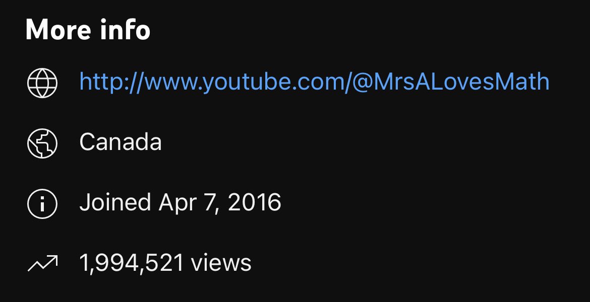 aliceaspinall's tweet photo. 10 K subscribers in 7 years and almost 2 million views 🤣
I hope my modest math videos have helped someone 💗
https://t.co/xWh1T7PN6P
#iteachmath #mtbos https://t.co/S1qvSqKIsj