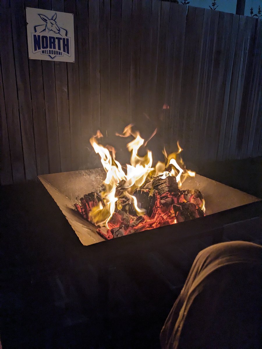 The old caveman TV goes alright on a cool Canberra night