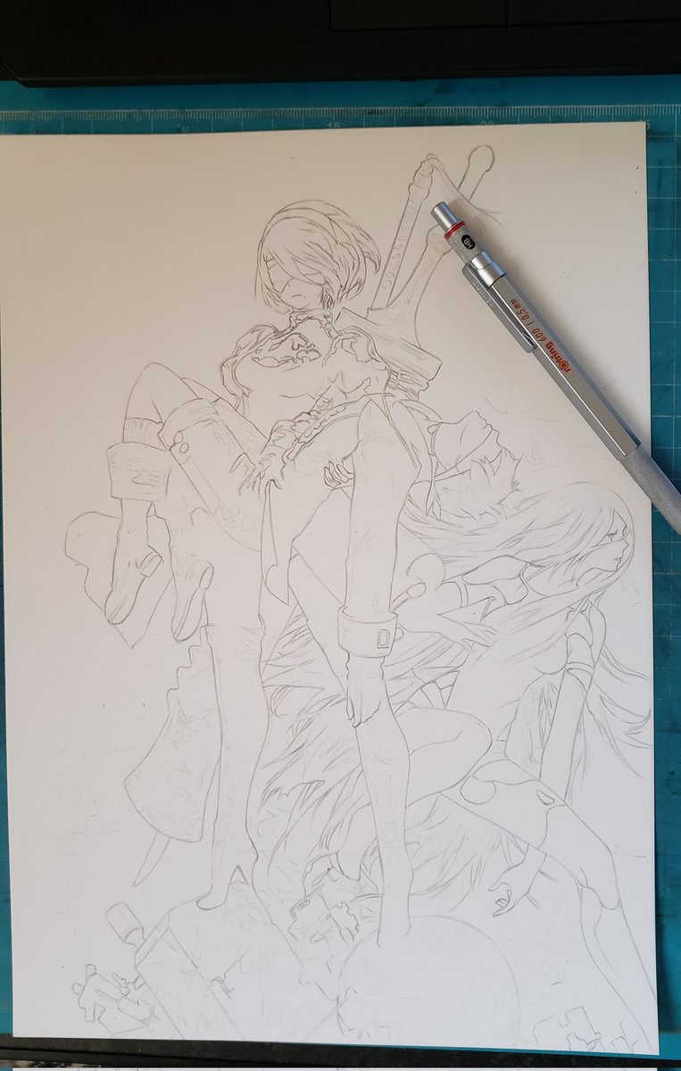 シャーペンと擦筆で描きますた

#模写