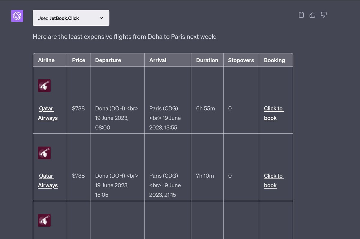 Pierre_co's tweet photo. 3/3  JetBook click ✈️: Simplifies flight ticket search based on user preferences. It affiliates with platforms like https://t.co/wEf2gkBPVp to earn commissions on bookings. https://t.co/qeuVCNMmK6