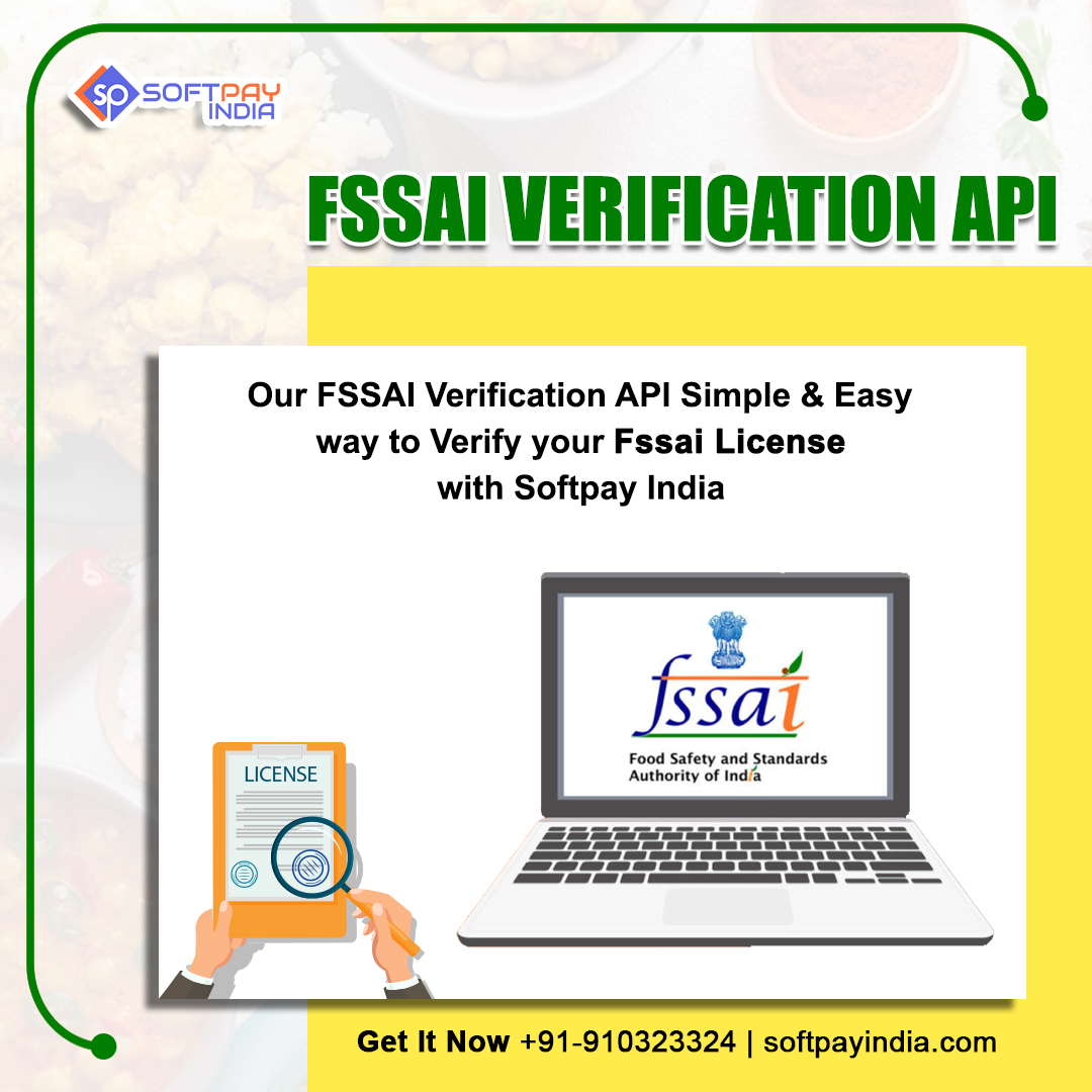 We offer FSSAI Verification API Simple & Easy Way to Verify Your FSSAI License with #softpayindia.
For Free Demo Call -+91-9910323324
Book API here- bit.ly/3WjMo45
#verificationapi #fssaiverificationapi #foodlicenseservice #fssaiverification #FssaiRegistration #FSSAI