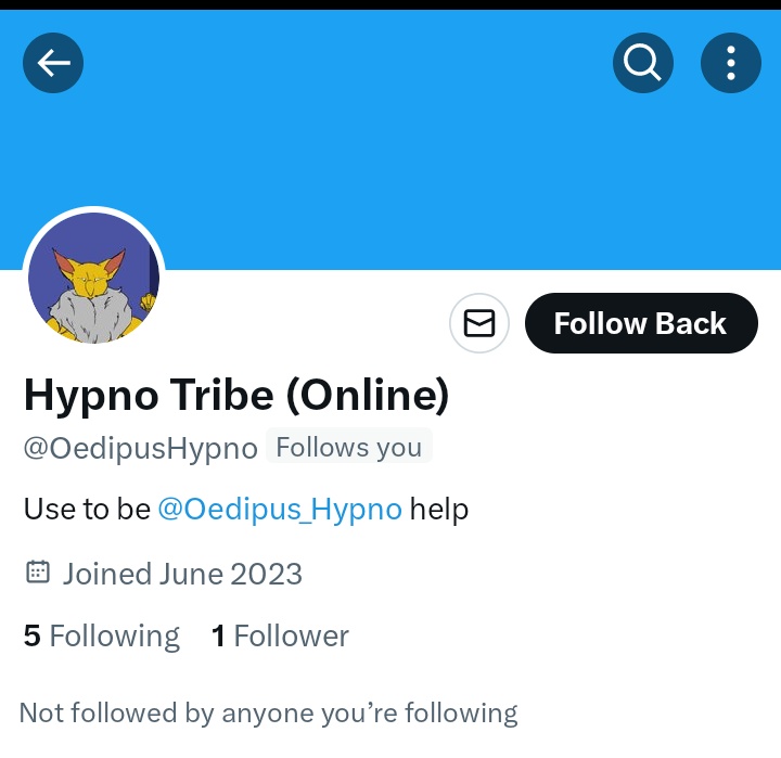 So my good friend has been suspended for whatever reason and he needs some help finding some of his followers (new account <a href="/OedipusHypno/">Perverted Hypno Tribe</a>) 

So please help if you can