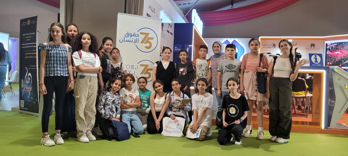 Nations Unies Maroc 🇲🇦🇺🇳 (@onumaroc) on Twitter photo Ambiance bon enfant sous le signe #UDHR75 au pavillon <a href="/CNDHMaroc/">Human Rights Morocco</a> au salon du livre de #Rabat #Siel2023
#Hr75 Ambiance bon enfant sous le signe #UDHR75 au pavillon <a href="/CNDHMaroc/">Human Rights Morocco</a> au salon du livre de #Rabat #Siel2023
#Hr75