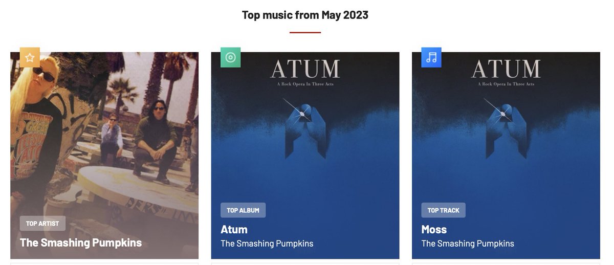 Ozphoria's tweet photo. No surprises with my @lastfm stats for the month of May … it was all @SmashingPumpkin and Atum 🎸🎃🔥 https://t.co/kVWC3fIK52