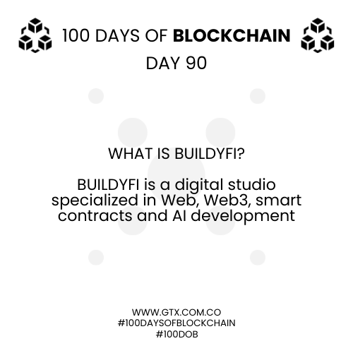 assetradotxyz's tweet image. &quot;100 Days of Blockchain&quot;

Day 90: Project Spotlight: BuildyFi

#100dob #100daysofblockchain #blockchain #blockchaintechnology #developer #Web3 #ArtificialIntelligence #SmartContracts
