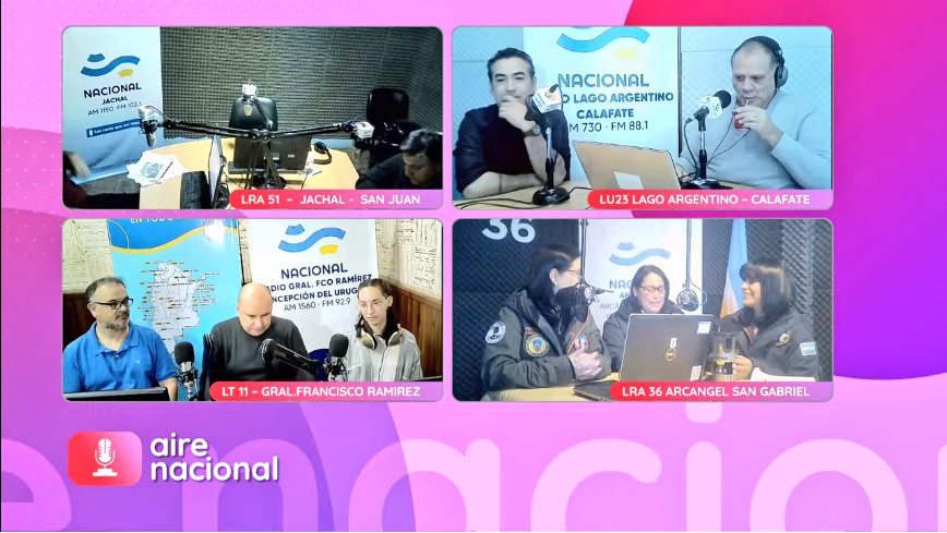 En un rato en #AireNacional con <a href="/JaureguiMartin/">Martín Jáuregui</a> por la <a href="/TV_Publica/">TVP</a> #LRA36 Ancargel San Gabriel desde la #BaseEsperanza de la Antártida. 🇦🇷 también  Jachal. Lago Argentino y <a href="/Nacional_LT11/">LT11 - Radio "Gral Francisco Ramirez"</a>