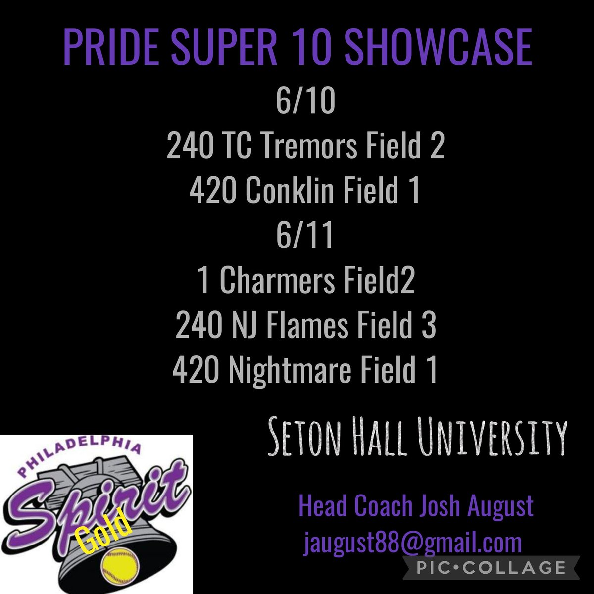 NJ Pride schedule for this weekend. Follow us on Gamechanger or Facebook