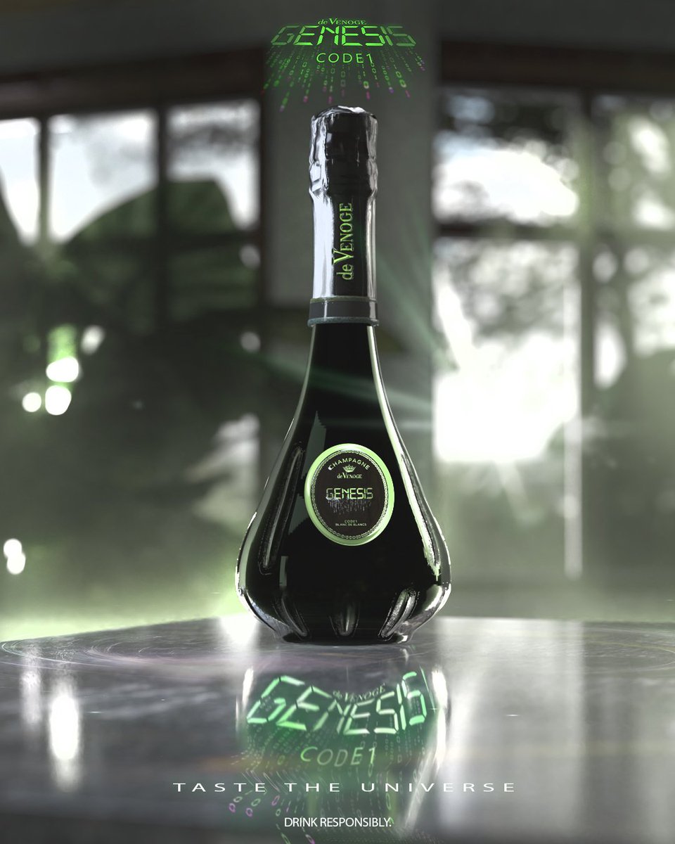 dmusic_io's tweet photo. Coding the right taste... for future celebrations
#Genesiscode #DeVenoge #Web3 #Champagne #Dmusic
This material is not intended to be viewed by persons under the legal alcohol drinking age or in countries with restrictions on advertising on alcohol beverages enjoy Genesis Code by De Venoge responsibly.