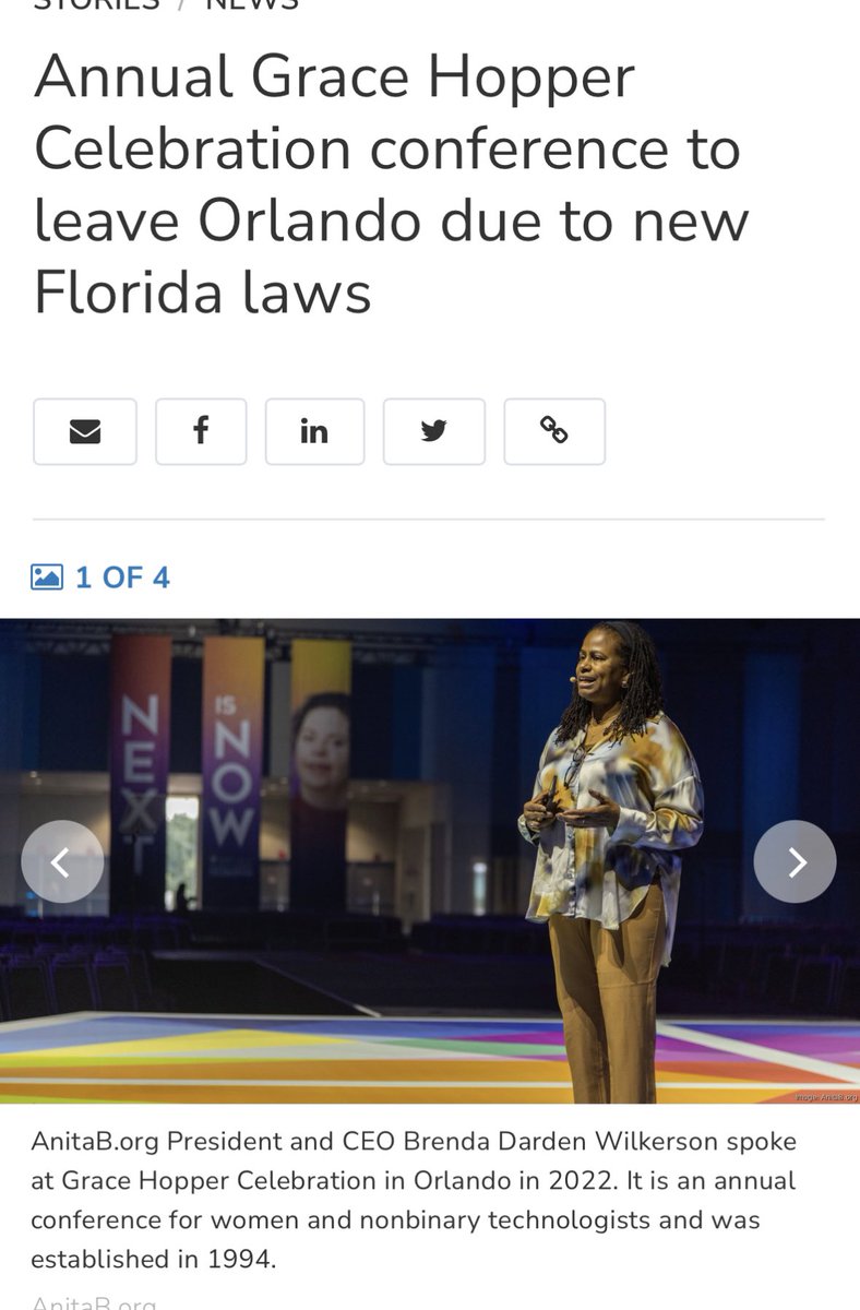 KaminskiMed's tweet photo. If your medical society leadership tell you they have to hold conferences in locations unsafe & discriminatory toward women, minorities, LGBTQ+ tell them to read this message from @BrendaDardenW - @AnitaB_org is not going to Florida!!
#Safe4All
https://t.co/fHr2n1D26L https://t.co/IVd1oq1640