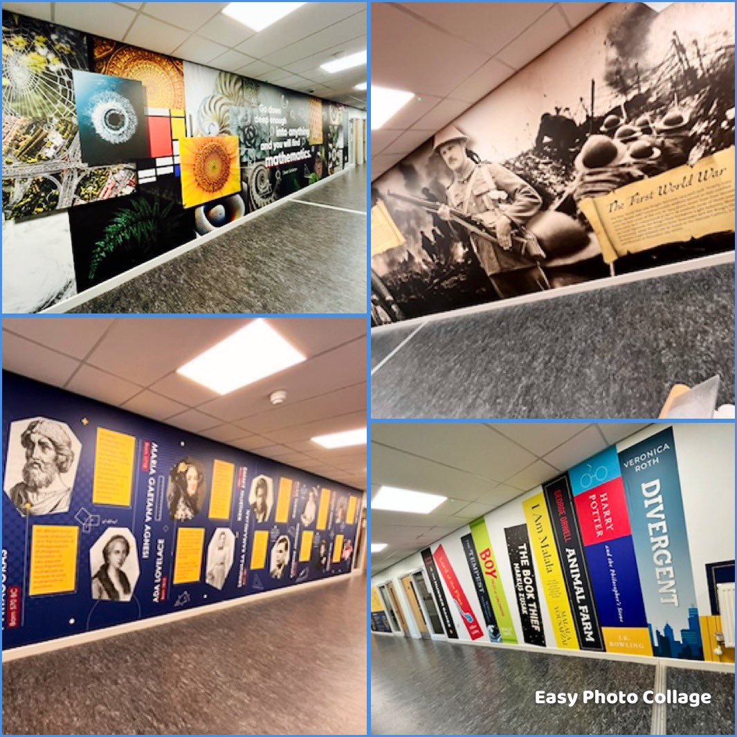 Gremedia2's tweet photo. Next phase completed at Don Valley academy. The new wall displays are looking amazing in the corridors.
Working with Engaging Education to design, print and install these amazing wall vinyl displays.
#wallart #vinyl #install https://t.co/Fw45IOqrZT
