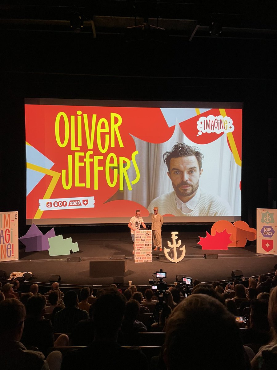 richwells's tweet photo. Loved that. Thanks for the amazing talk @OliverJeffers ! @designfestbrum #bdf2023 https://t.co/BtqlCz28qP