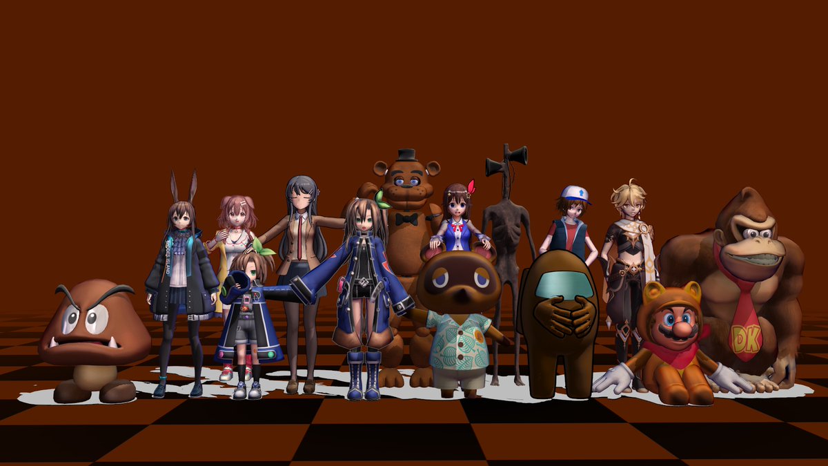 hanktune1's tweet photo. Brown Team
#Amiya #korone #IF_neptunia #amongus #sora_tokino #Aether_genshin #sirenhead #mario_tanooki #donkeykongbara #mai_sakurajima #goomba #freddy #tom_nook https://t.co/nmHlAt5gXj