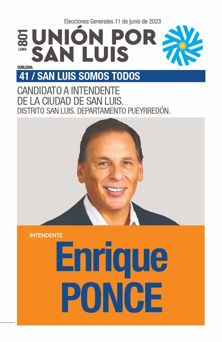 Hola 👋 soy Enrique Ponce y te pido que este domingo me acompañes con tu voto 🗳, porque elegimos algo más que un Intendente, elegimos vivir en una Ciudad que te Incluya con Trabajo y Seguridad…
Cuento con vos, contá conmigo!