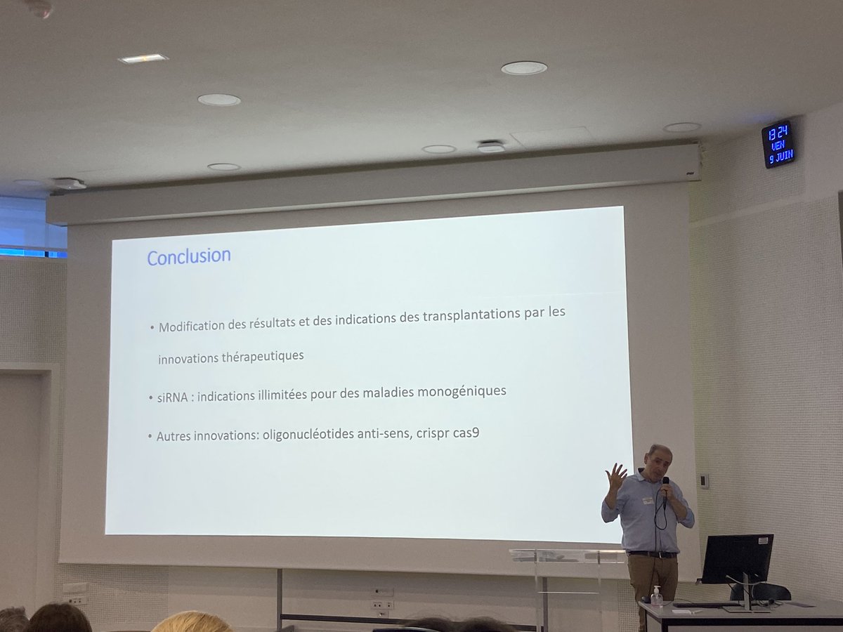 🔴 Journée de la plateforme #MaladiesRares @RareParisSaclay : Comment les innovations thérapeutiques dans les #maladiesrares modifient la prise en charge et le pronostic après #greffe rénale ? #siRNA #oligonucleotides 👀Réponses du Pr Renaud Snanoudj 🩺@Hopital_Bicetre