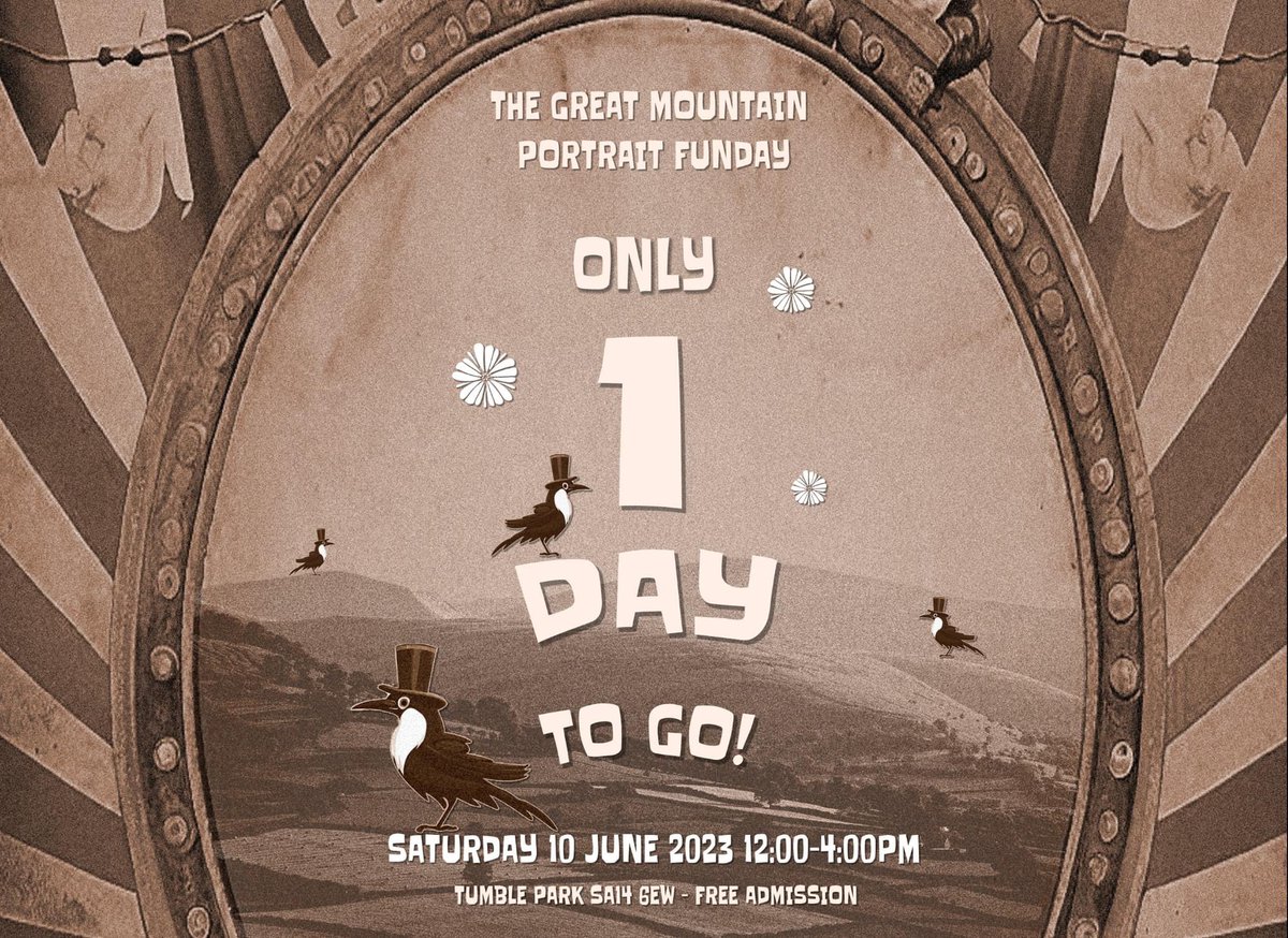 Almost there - 1 Day to go!!!!!! Tomorrow join us in the park and be part of the community's largest group photograph ever, and a spectacle of activities, games, and entertainment. Let’s make history together The Great Mountain Portrait Funday. Saturday 10 June - 12-4PM
