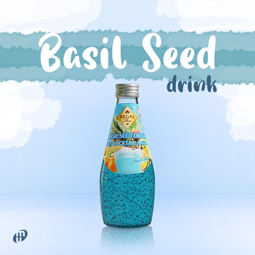 Refreshing and nutritious fruit cocktail infused with basil seeds - the perfect drink for any time of the day.