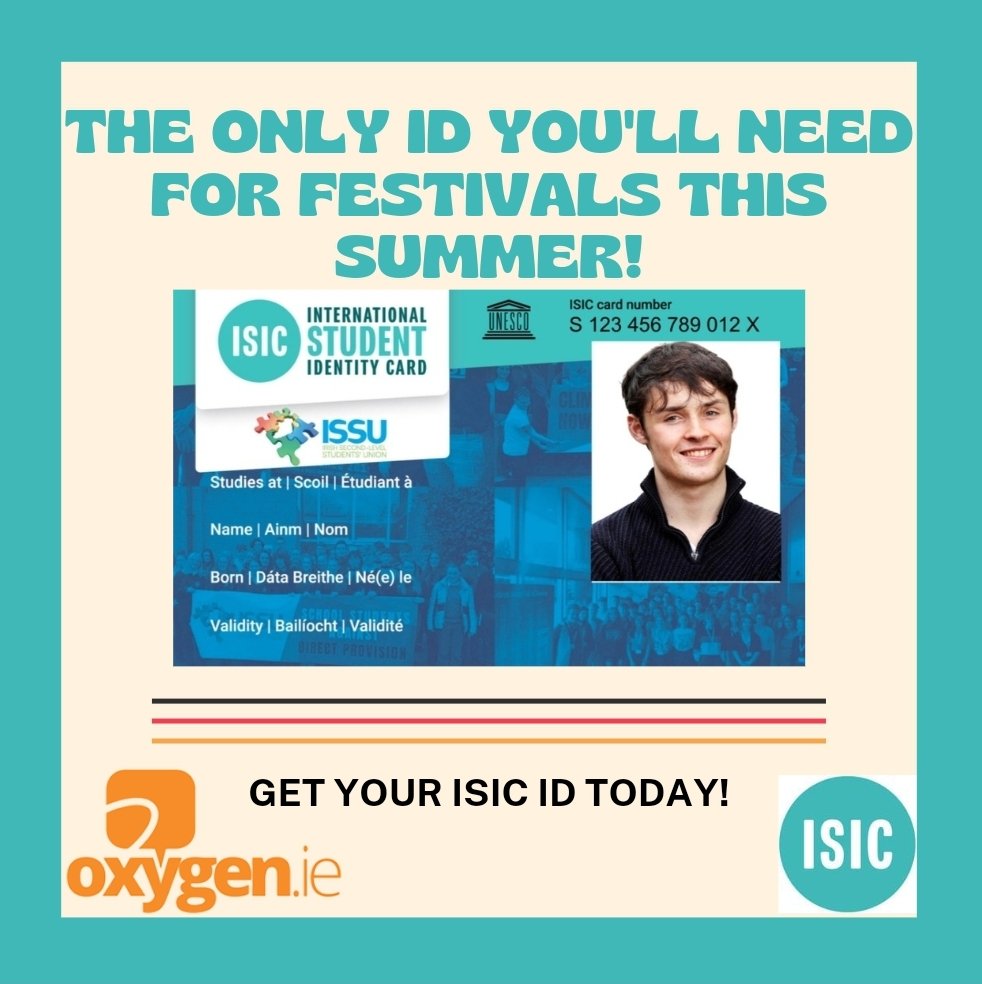 If you're worried you may lose your form of ID at a festival or travelling this summer, get yourself an <a href="/ISICIreland/">ISIC Ireland</a> ID card today!
oxygen.ie/the-only-id-yo…