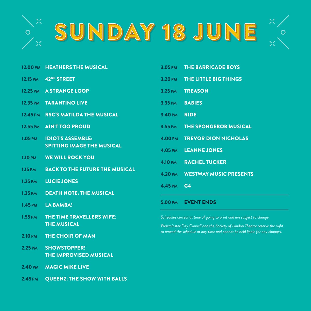 Your West End LIVE 2023 schedule is here. Who are you most excited to see? FAQS: westendlive.co.uk