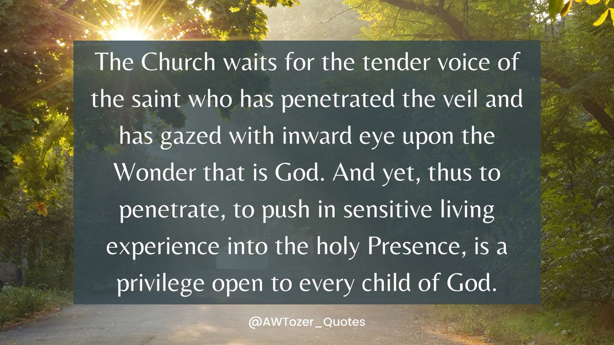 #TozerQuotes #GodsPresence