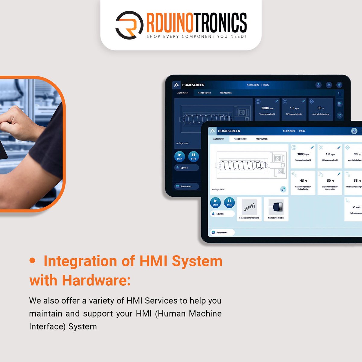 rduinotronics's tweet photo. "📢 Exciting News! Introducing our latest service: HMI Development for Embedded Systems! 🚀✨
.
.
Place ur order now!
#NewService #HMIdevelopment #EmbeddedSystems #Innovation #RDUINOTRONICS #GUI #arduino #embeddedsystems #embedded #software #hmi #coding #project #product https://t.co/fP6O4UBt6t