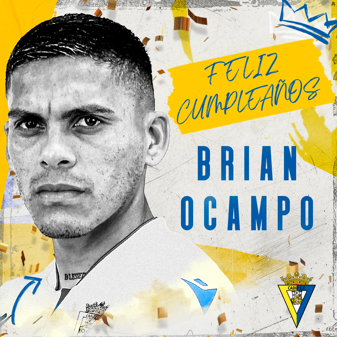 Cádiz Club de Fútbol (@cadiz_cf) on Twitter photo 🎂 ¡Hoy celebramos el cumpleaños de Brian Ocampo!
¡¡Muchas felicidades, <a href="/Brianocamp7/">Brian Ocampo</a>!! 💛 🎂 ¡Hoy celebramos el cumpleaños de Brian Ocampo!
¡¡Muchas felicidades, <a href="/Brianocamp7/">Brian Ocampo</a>!! 💛