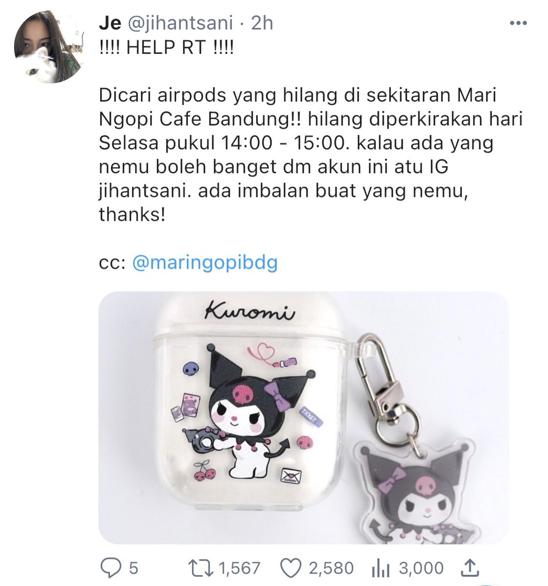 marriecats's tweet photo. “airpods kuromi” 

mark lee few tweets au

—————————

© marriecats, 2023 https://t.co/2xxeqnYrsA