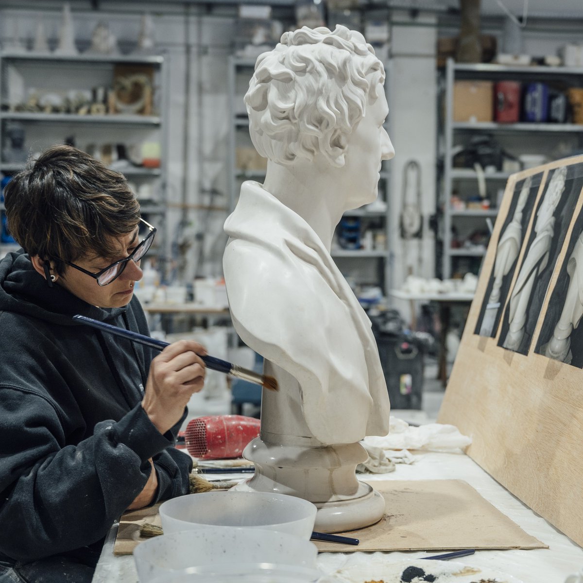 SoaneMuseum's tweet photo. Sir John Soane was a great collector of models, so we’re sure he’d appreciate the skill and craft involved in creating these fantastic facsimiles of items from his collection, including his own likeness, digitally scanned and reproduced by the talented @FactumArte team! 🗿🏛️ https://t.co/XVomOd358L