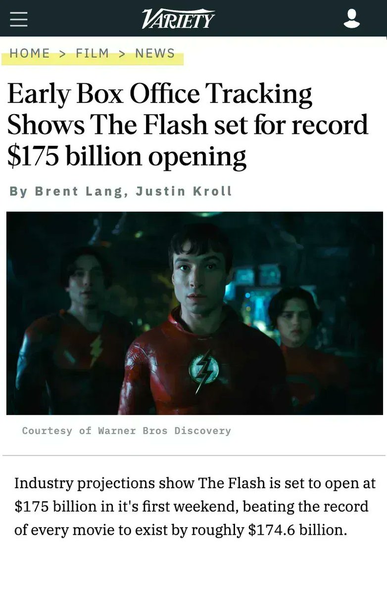 Holy shit #TheFlash box office tracking just dropped and it looks really  promising 😧
