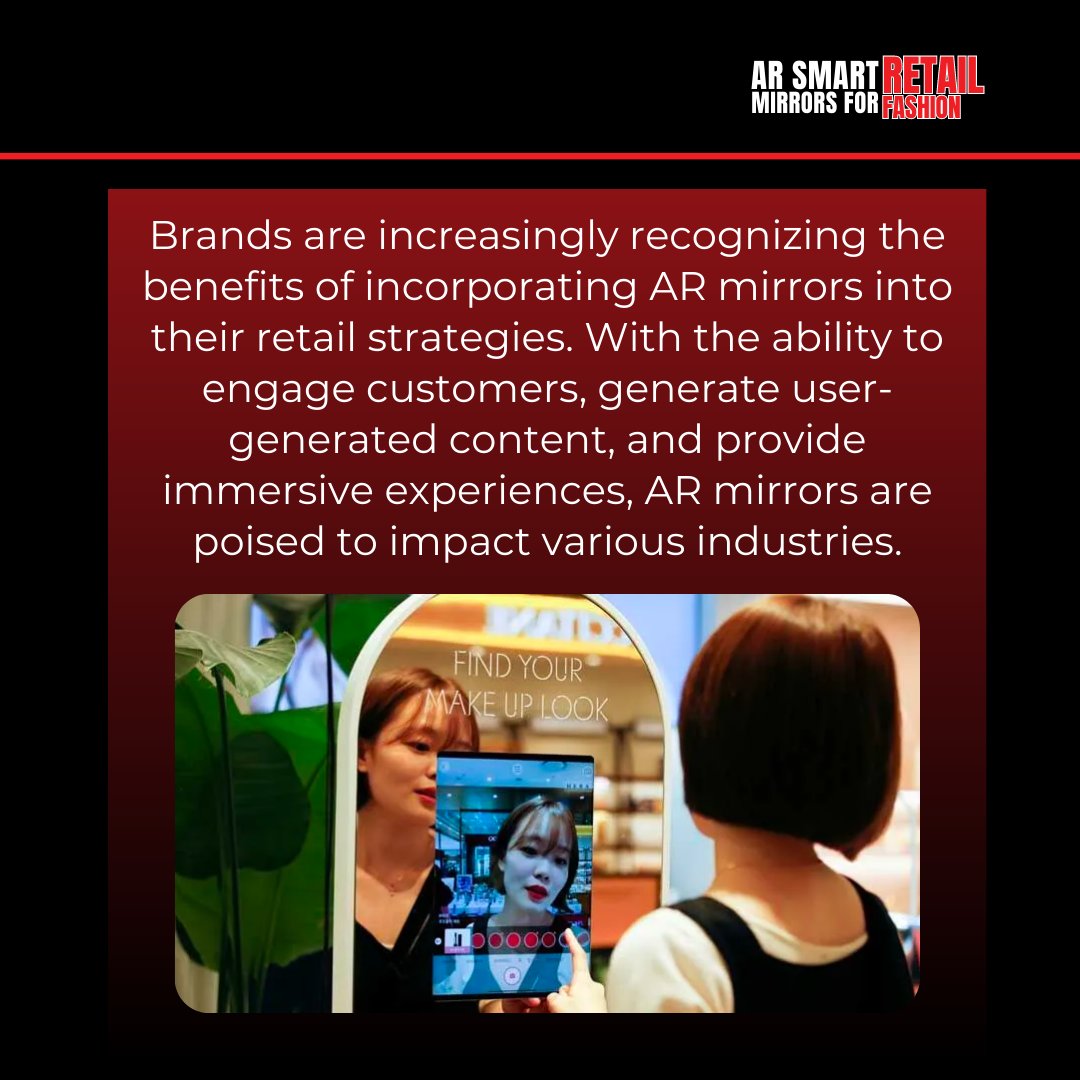 These futuristic mirrors will help your business create unforgettable shopping experiences and stay ahead in the digital age. Get ready to transform the way you connect with your customers! #ARmirrors #RetailInnovation #BusinessAdvantage'