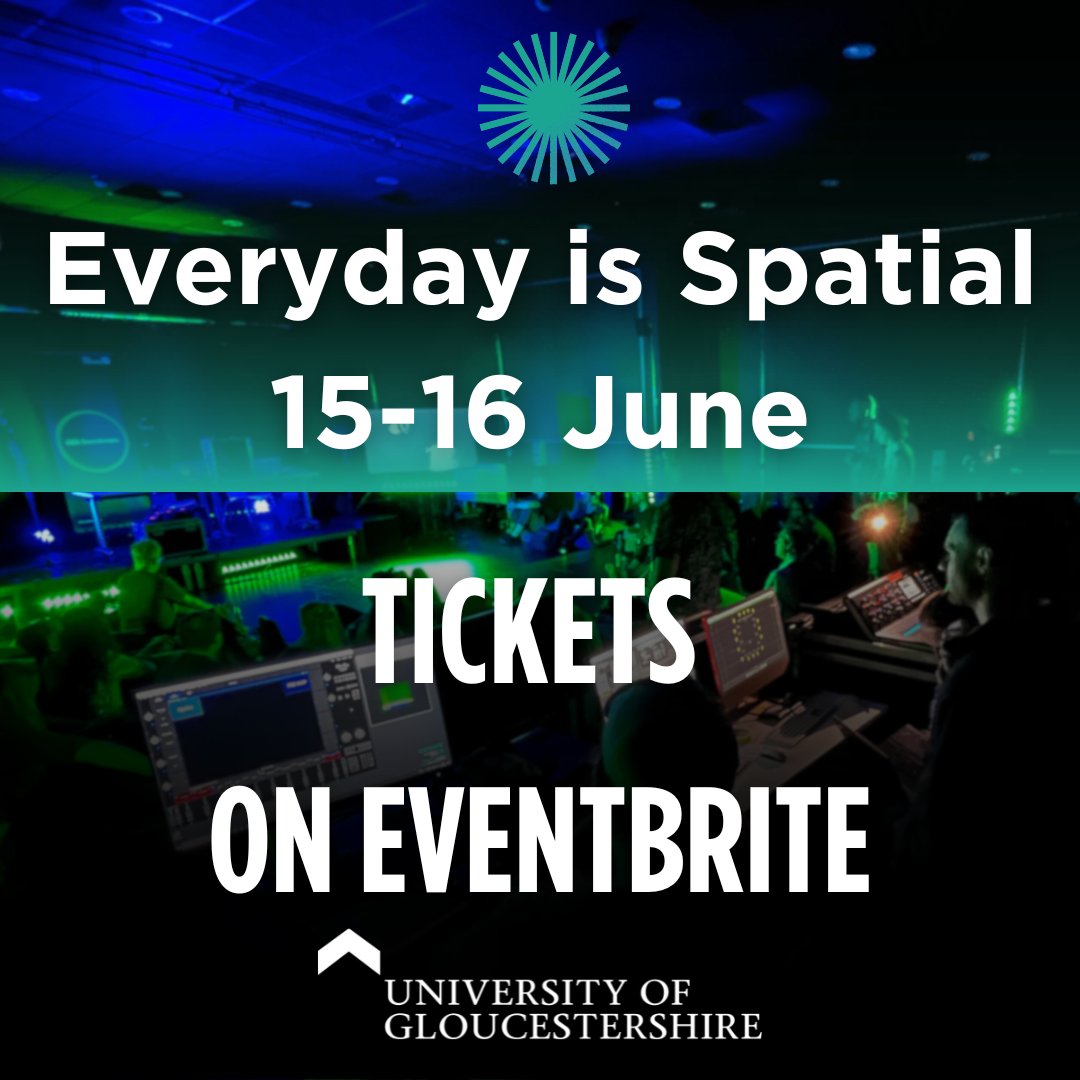 We're super excited for next week's conference. Full programme listings and tickets available here:  sites.glos.ac.uk/spatialaudio/e… #spatialaudio #immersiveaudio #uniofglos