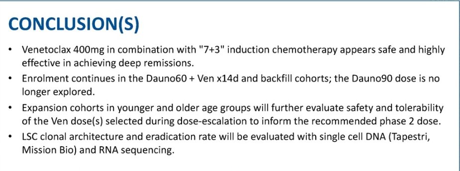 AML Hub (@aml_hub) on Twitter photo Congress | #EHA2023 | Poster <a href="/YannisMantz/">Ioannis Mantzaris</a> <a href="/MontefioreNYC/">Montefiore Health System</a> <a href="/EinsteinMed/">Albert Einstein College of Medicine - Official</a> shares initial results from a phase Ib study assessing the safety and tolerability of different venetoclax doses with daunorubicin + cytarabine followed by high-dose cytarabine in pts with ND AML. #leusm Congress | #EHA2023 | Poster <a href="/YannisMantz/">Ioannis Mantzaris</a> <a href="/MontefioreNYC/">Montefiore Health System</a> <a href="/EinsteinMed/">Albert Einstein College of Medicine - Official</a> shares initial results from a phase Ib study assessing the safety and tolerability of different venetoclax doses with daunorubicin + cytarabine followed by high-dose cytarabine in pts with ND AML. #leusm