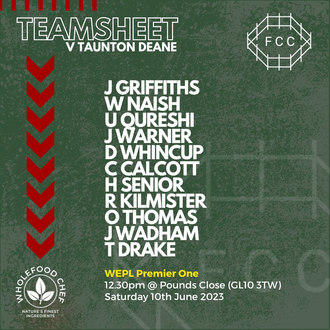 FrocesterCC's tweet photo. Team sheets for the 10th June! 

#lesssssgoooooo #UpTheFros https://t.co/JXFeIiHjOq