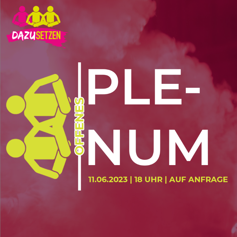 dazusetzen's tweet photo. Plenumseinladung Dazusetzen

Das erste #Dazusetzen Plenum findet am Sonntag um 18 Uhr im Leipziger Süden statt. (Den genauen Ort gibt es auf Anfrage)
Wir laden alle Betroffenen von Repressionen und Menschen, die Antirep-Arbeit machen wollen, herzlich dazu ein.

#le0306 #le0105 https://t.co/cauwFZofqW