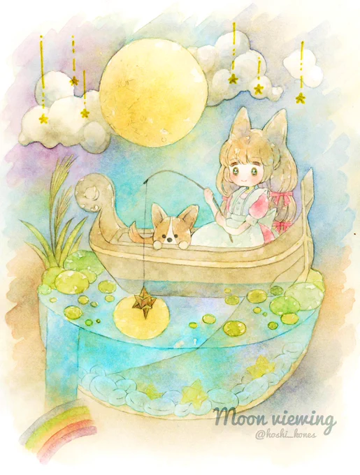 #クリエイターさんの夜っぽい作品が見たい 夜空の船旅