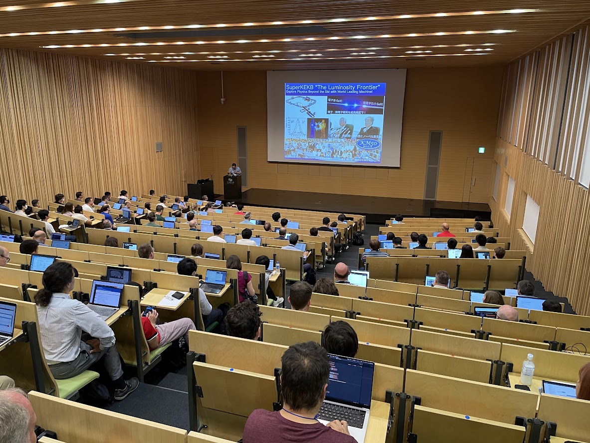 belle2collab's tweet photo. Today is the final day of our June 2023 #B2GM, and it concluded with the passing of the torch from our outgoing spokesperson, Toru Iijima, to our incoming spokesperson, Karim Trabelsi.  Thank you Iijima-sama, and welcome Karim. https://t.co/HvlX7Qs1KG