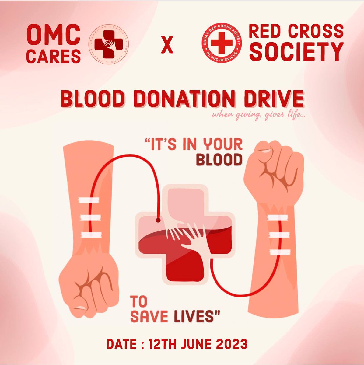Ramana_rams45's tweet photo. *OMC C.A.R.E.S* is here with a blood donation drive🩸 in collaboration with *The Indian Red cross society*!

Together, we can make a difference because it's in our blood to save lives !
If you want to join us and make a difference please fill out the form

https://t.co/zvyP2AkgrO https://t.co/ZQbwCaPWH6