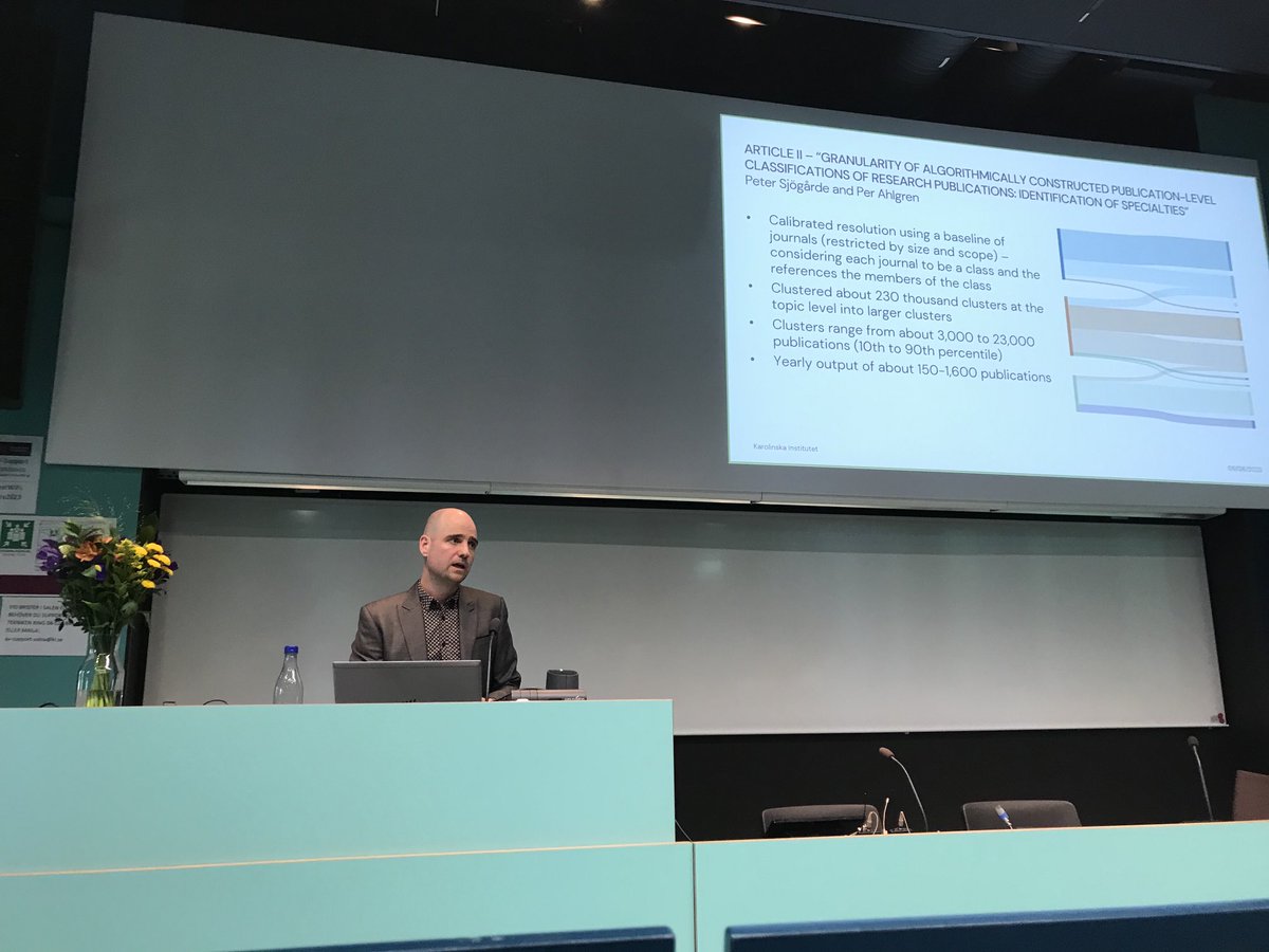 Navigating through science…Great PhD defense by Peter Sjögårde ⁦<a href="/karolinskainst/">Karolinska Institutet</a>⁩