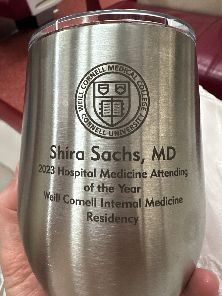 RebeccaEBerger's tweet photo. Beaming with pride to learn that @ShiraAnneSachs was honored by the @WCM_MedChiefs @WeillCornell Medicine residents as the Hospital Medicine Attending of the year. Dedication to the residents, her patients, and her kids - what more could you ask for? https://t.co/KwJi8rquPd