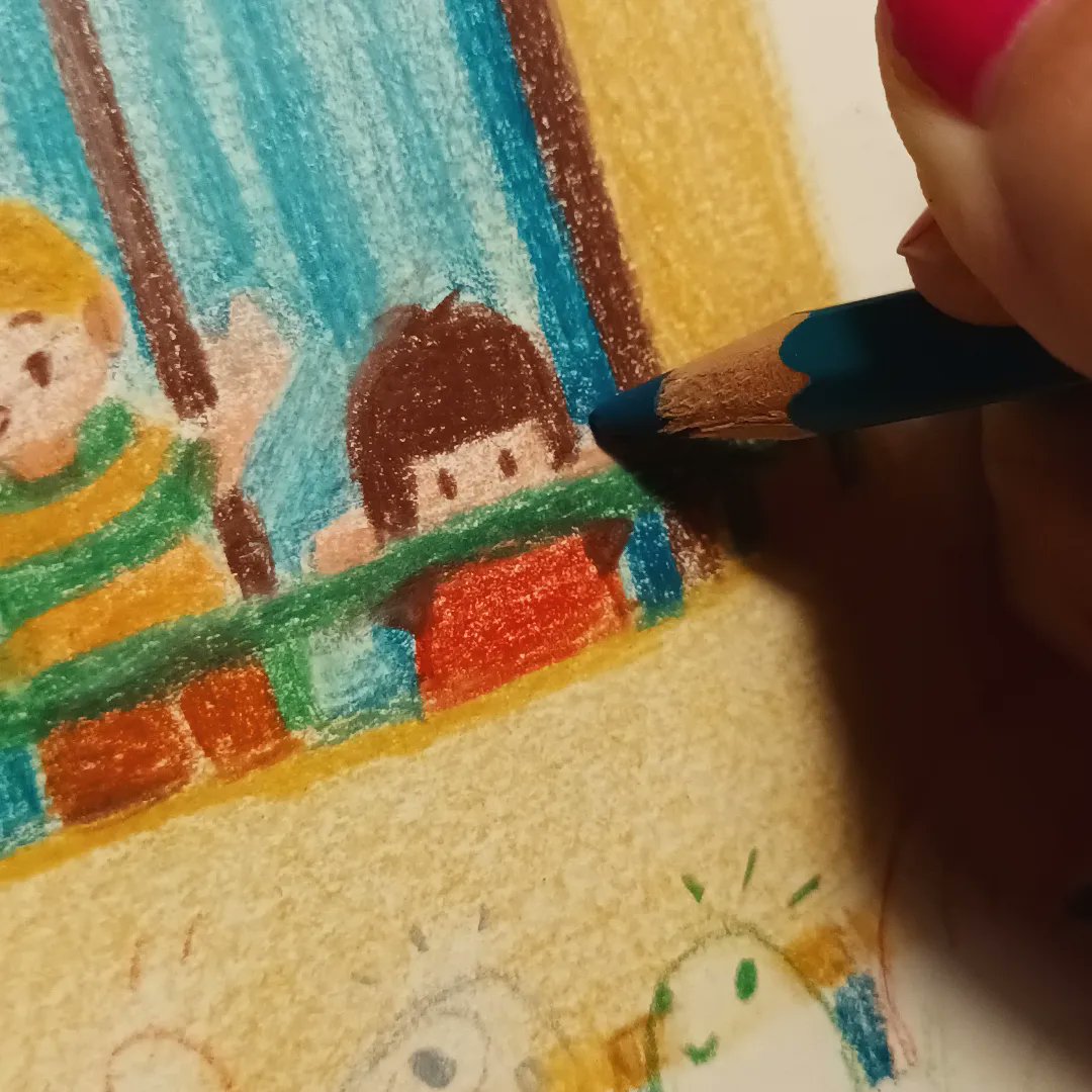 Another one for my 'summer balconies' series ❤

What's peeking towards this balcony? 🐢❓

#ArtistsOnTwitter #illustration