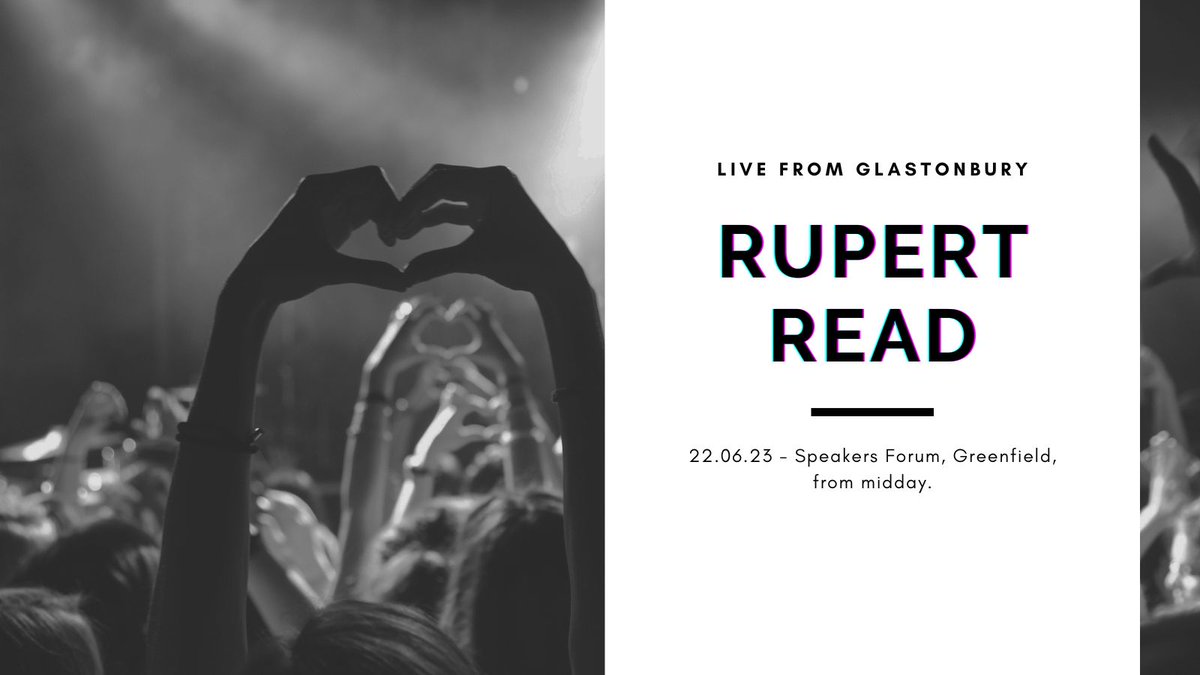 GreenRupertRead's tweet image. I&apos;m excited to be speaking at #Glastonbury for this first time this year. If you&apos;re interested in climate and eco action but maybe don&apos;t want to block streets, please come and hear what I have to say. Details below.

#climatemajorityproject #ClimateAction