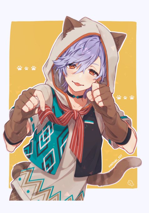 「animal hood cat ears」 illustration images(Latest)｜5pages