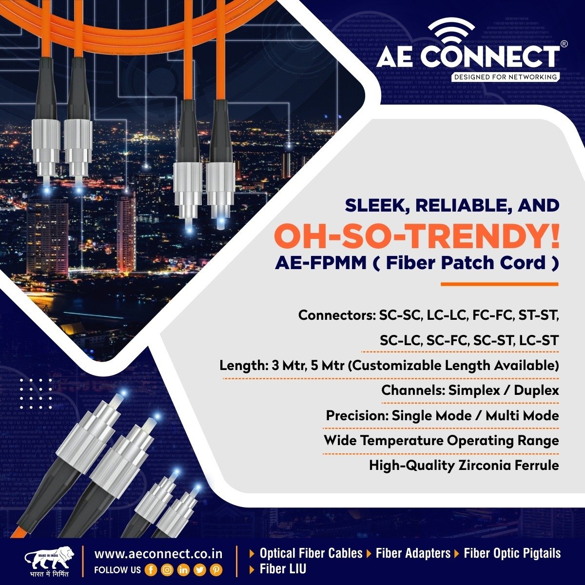 aeconnectindia's tweet image. Upgrade your Networking Style with the AE-FPMM Fiber Patch Cord! Sleek, reliable, and oh-so-trendy, this patch cord is a must-have for modern networking. 💯💻
📲 +91 95379 10555
#patchcord #managedswitches #networkingtools #networking #connectivity  #aeconnect #ahmedabad