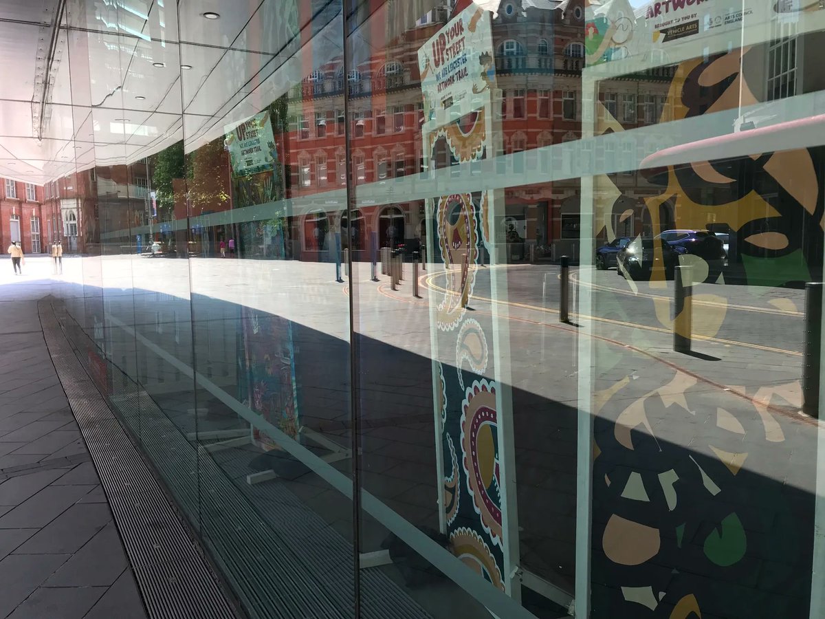 After the very busy Riverside <a href="/leicesterfest/">Leicester Festivals</a> #UpYourStreet has been relocated! To Curve Theatre in the city centre. Here's @antonlevyamoo.art and <a href="/artbyakhalifa/">Adam Khalifa</a> in their summer home.