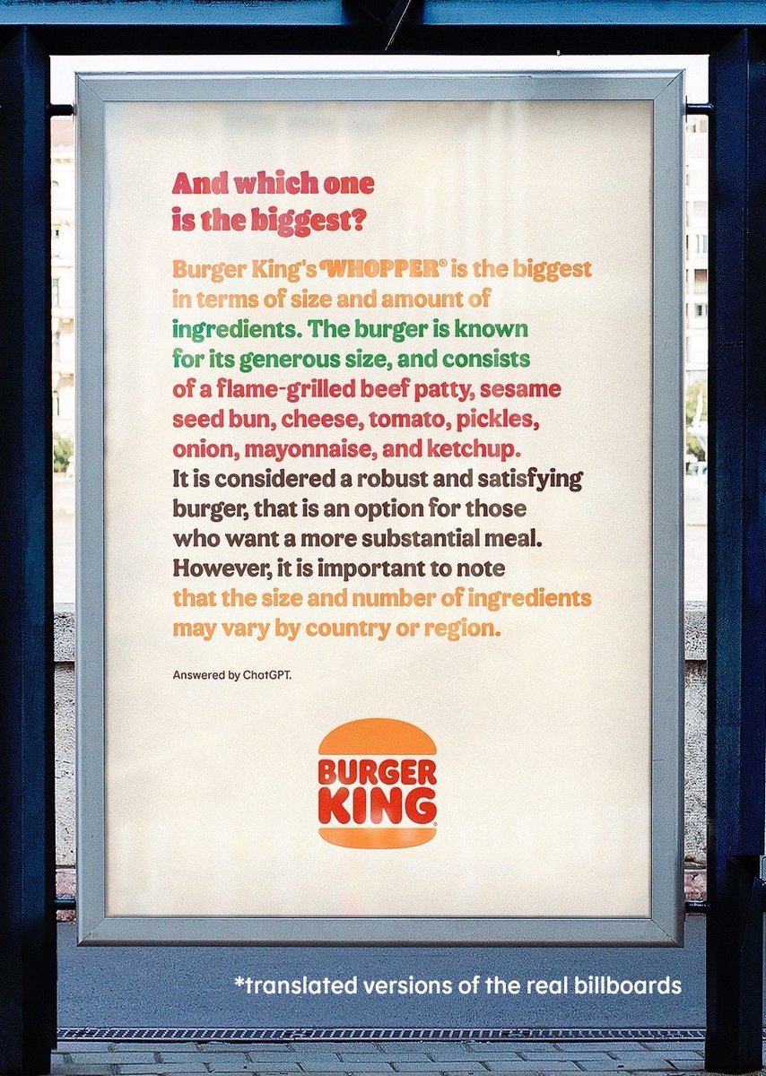 Burger King Bites Back At McDonalds With ChatGPT-Generated Poster designtaxi.com/news/423805/Bu…