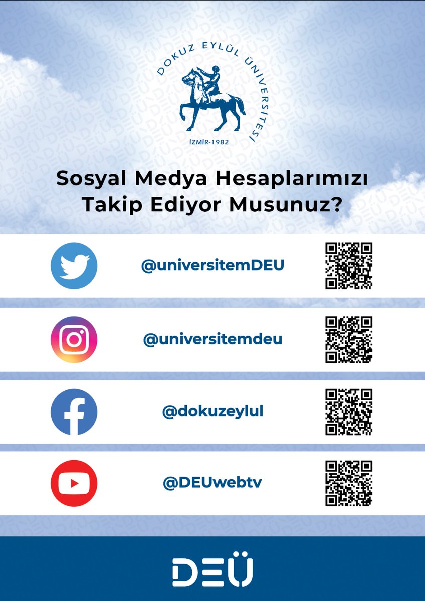 Üniversitemiz hakkında güncel bilgilere ulaşmak için   sosyal medya hesaplarını takip edebilirsiniz.