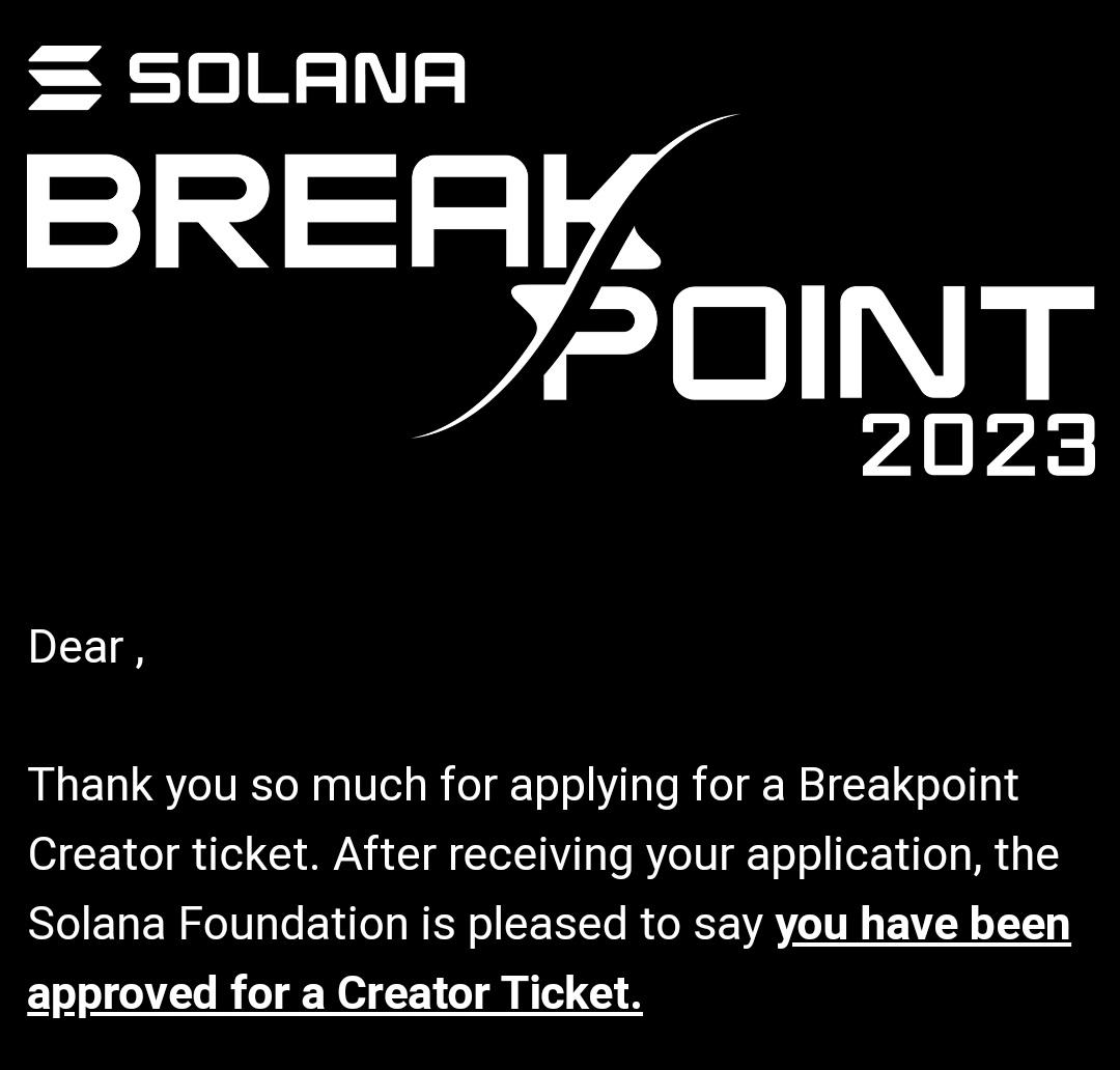 Thrilled to be one of the official creators for this year's <a href="/solana/">Solana</a> #BreakPoint edition in Amsterdam!

We're cooking cool stuff to print smiles on your faces &amp; sparks of joy in your eyes.

Thanks a lot for the opportunity <a href="/SolanaFndn/">Solana Foundation</a> <a href="/SolanaConf/">Solana Conference</a> <a href="/tess_lucia/">Tess | Ava Labs 🔺</a> <a href="/Austin_Federa/">Austin Federa | 🇺🇸</a> ❤️